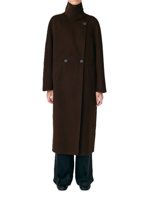 doublé button coat Lisa Yang | 2026618DK DARK OAK